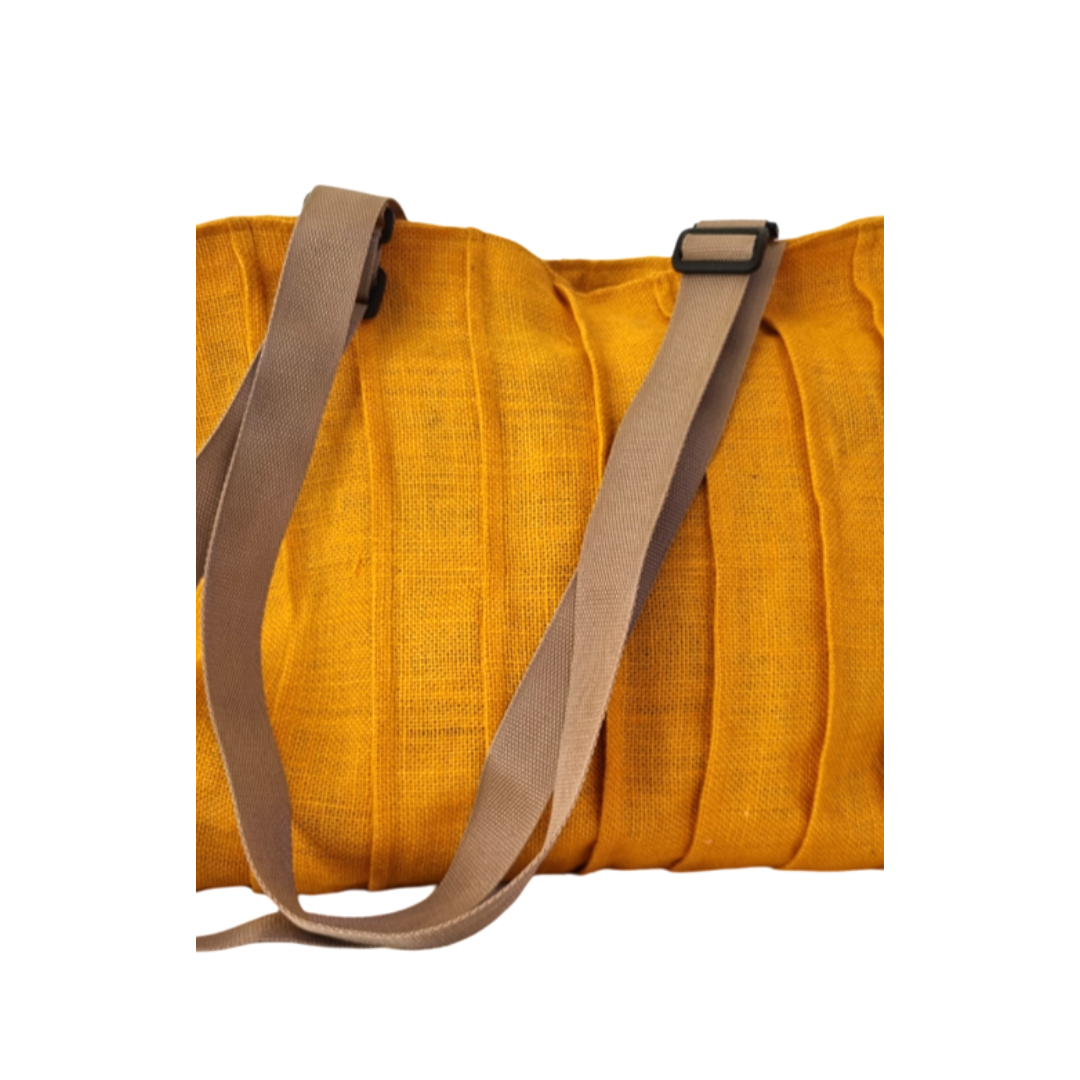 PLEATED TOTE - GOLDEN YELLOW - Image 2