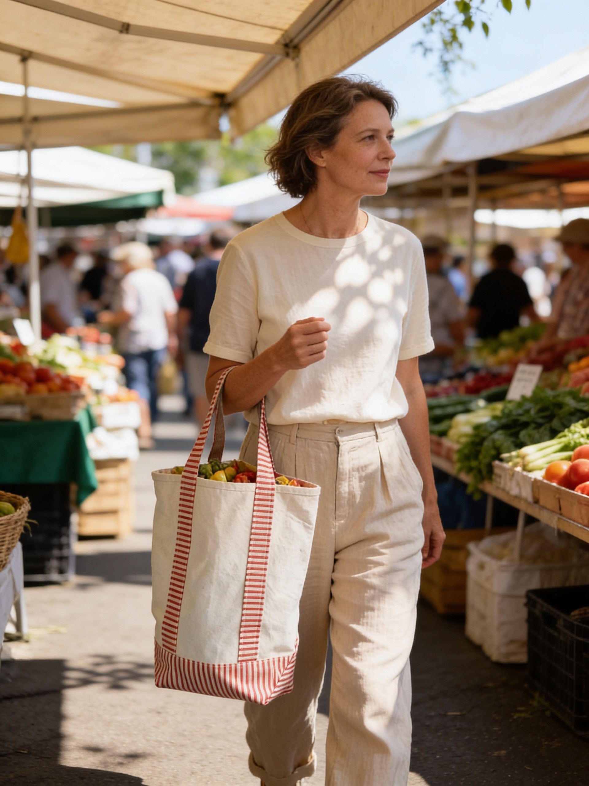 CLASSIC COLLECTION - YOUR TOTE LARGE - ORANGE STRIPE