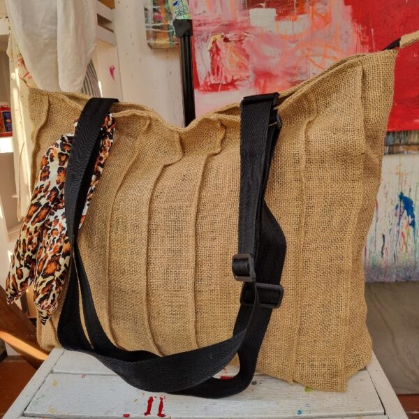 PLEATED TOTE - NATURAL