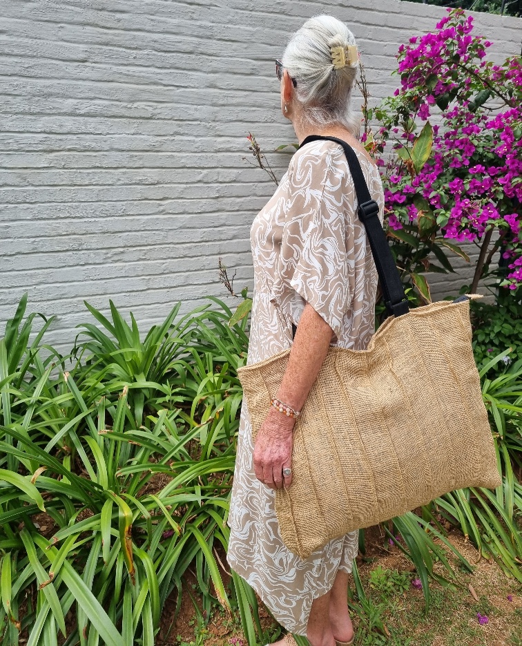 PLEATED TOTE - NATURAL - Image 3
