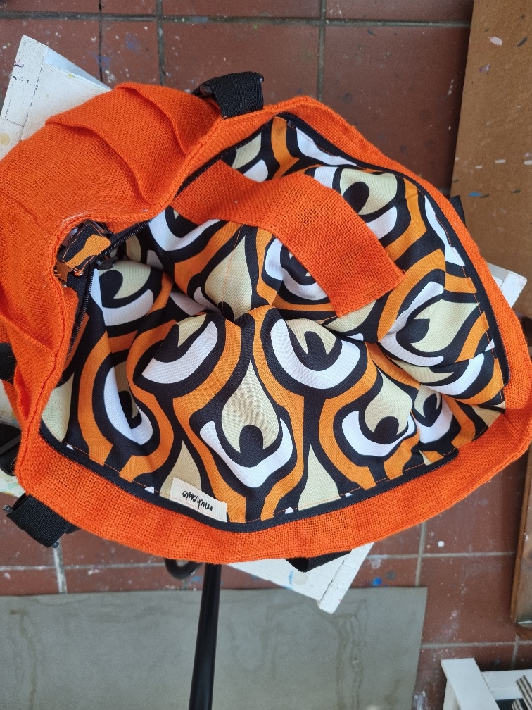 PLEATED TOTE - BURNT ORANGE - Image 3