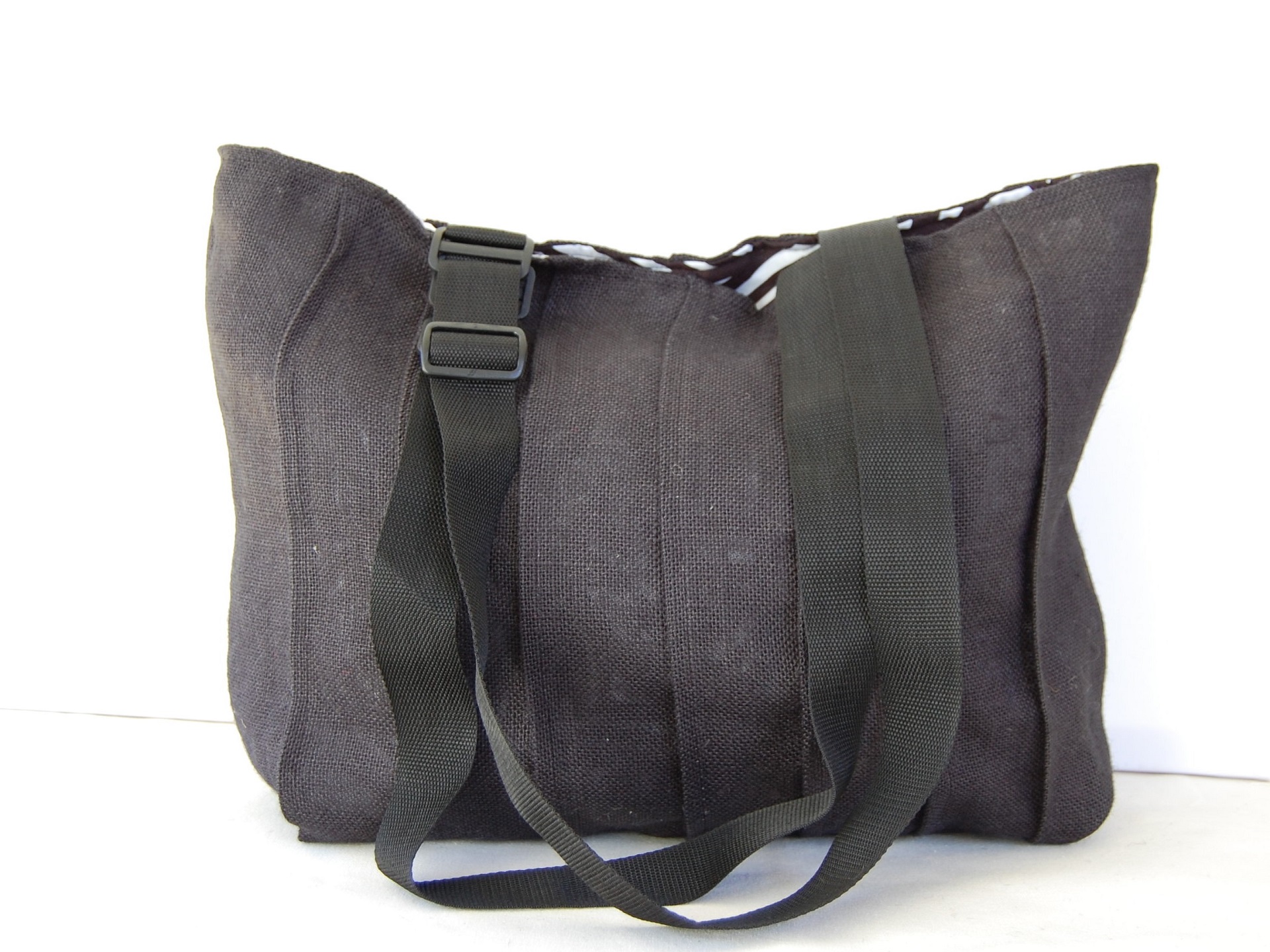 PLEATED TOTE - BLACK - Image 5