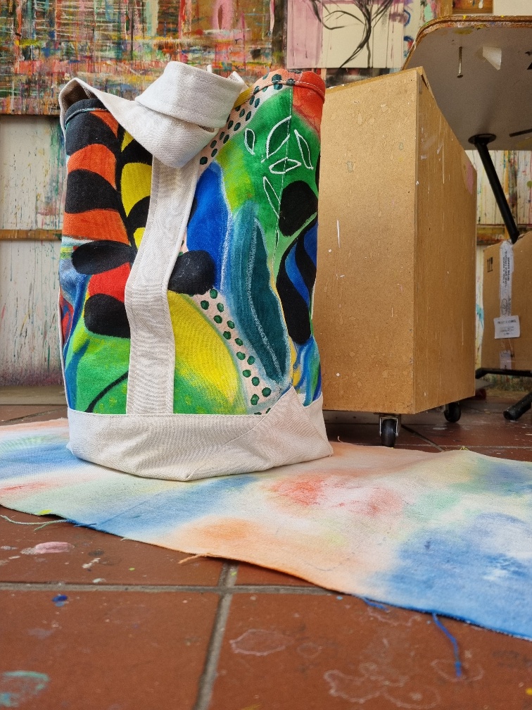 ART COLLECTION - YOUR TOTE LARGE HAND PAINTED - SOLD