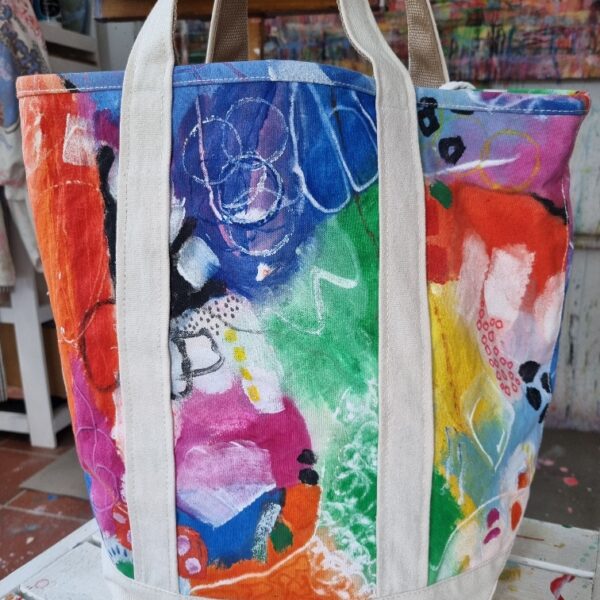 ART COLLECTION - YOUR TOTE LARGE HAND PAINTED - SOLD