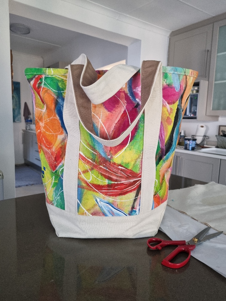 ART COLLECTION - YOUR TOTE LARGE HAND PAINTED - SOLD