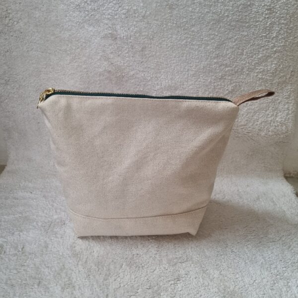 PERFECT POUCH - NATURAL/GREEN ZIP